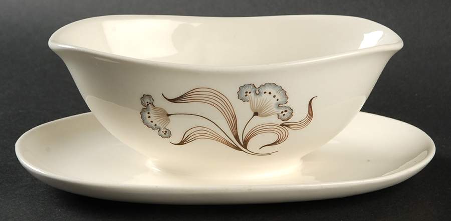 Cathay Gravy Boat with Attached Underplate by Pope Gosser-1