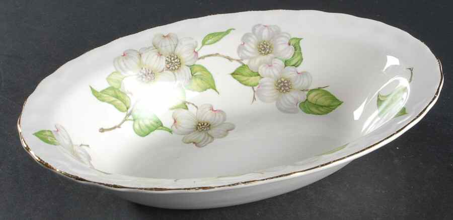 Dogwood (Shell Edge) 9" Oval Vegetable Bowl by Pope Gosser-1