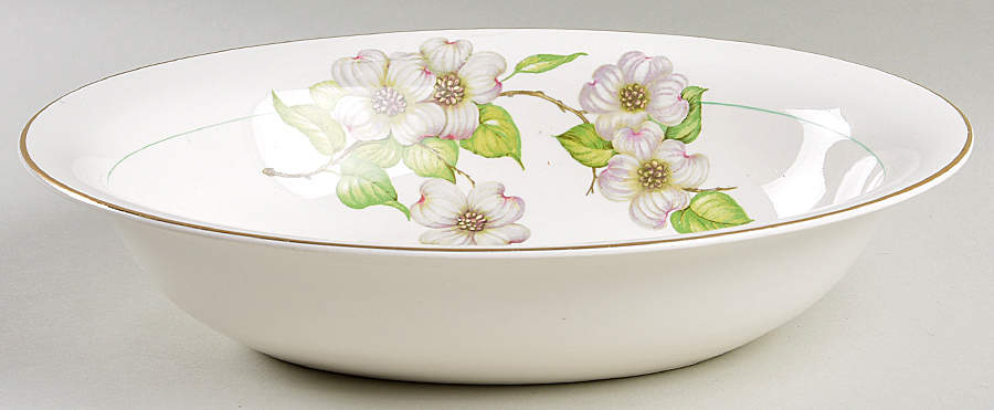 Dogwood (Smooth Edge) 10" Oval Vegetable Bowl by Pope Gosser-1