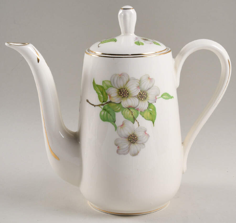 Dogwood (Smooth Edge) Coffee Pot & Lid by Pope Gosser-1