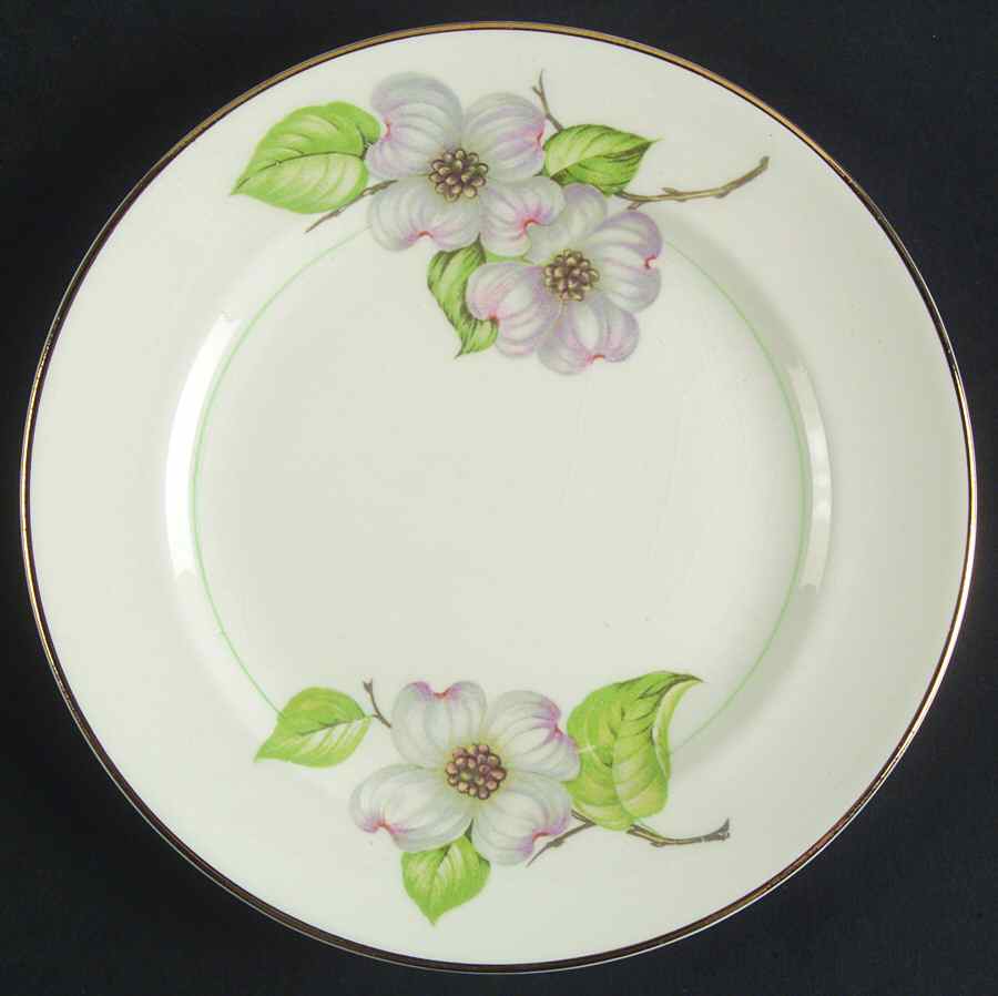 Dogwood (Smooth Edge) Bread & Butter Plate by Pope Gosser-1