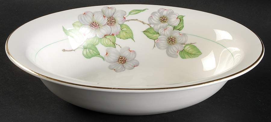 Dogwood (Smooth Edge) 9" Oval Vegetable Bowl by Pope Gosser-1