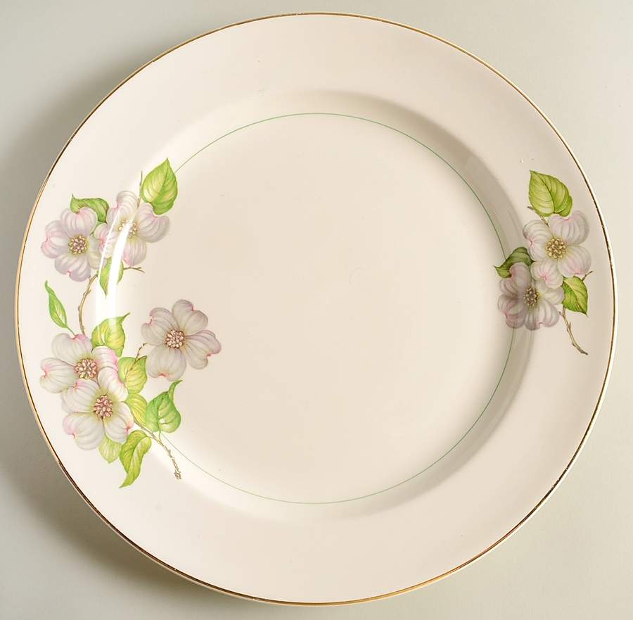 Dogwood (Smooth Edge) 13" Chop Plate (Round Platter) by Pope Gosser-1