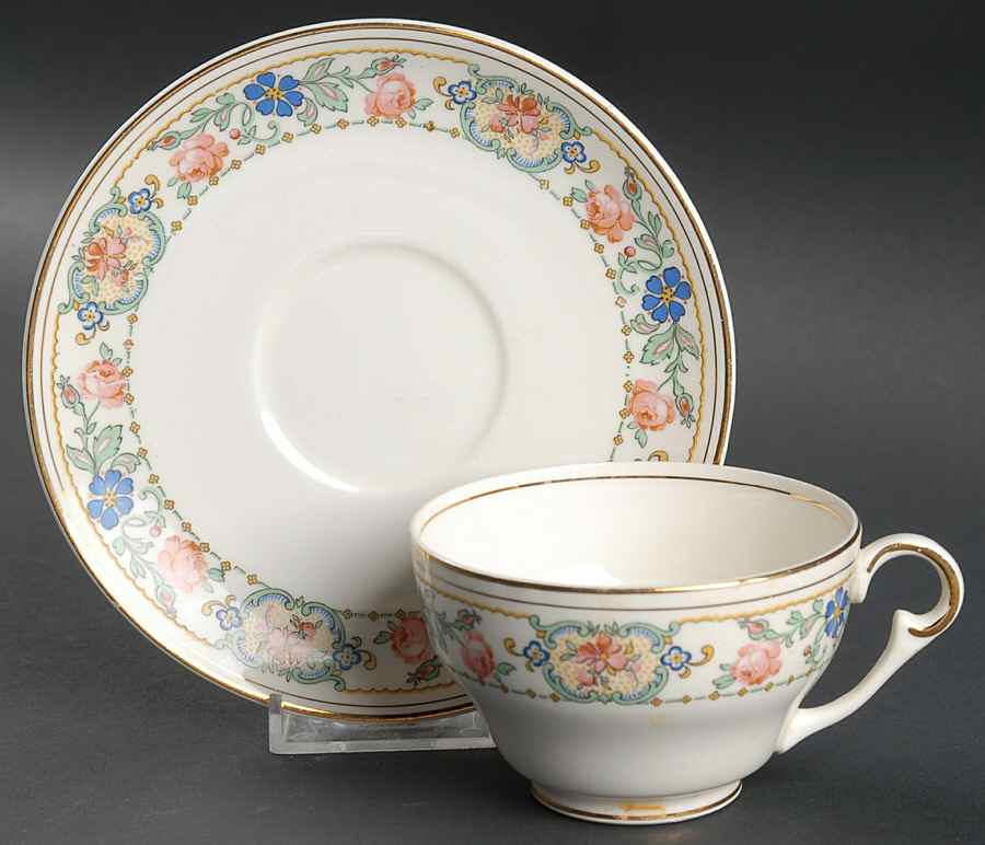 Duchess Footed Cup & Saucer Set by Pope Gosser-1