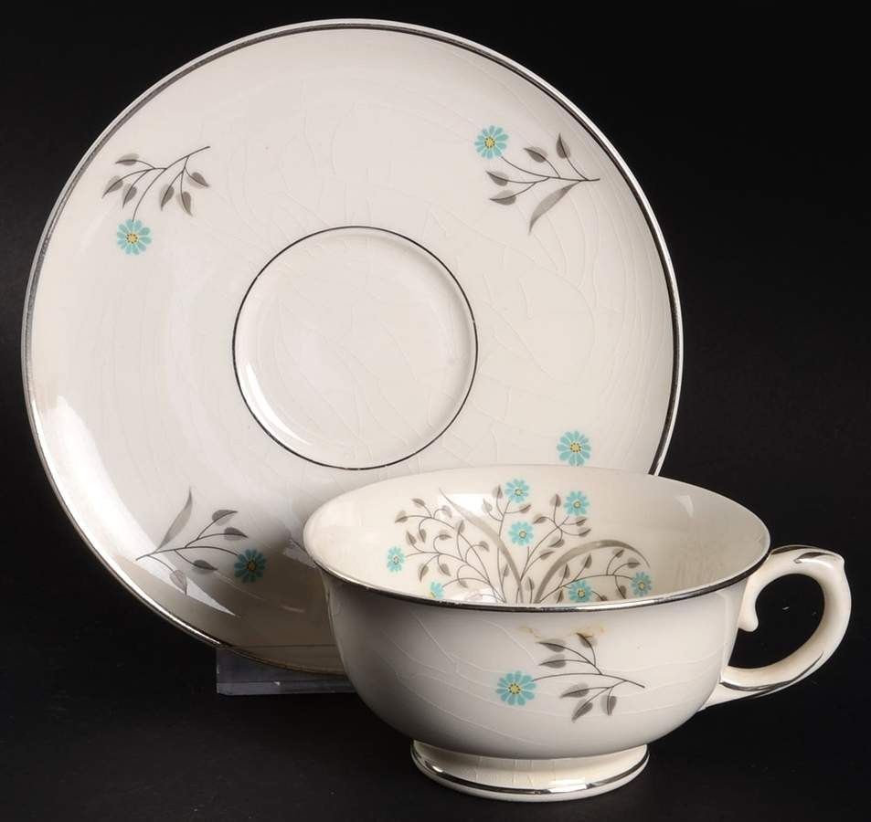 Elaine Footed Cup & Saucer Set by Pope Gosser-1