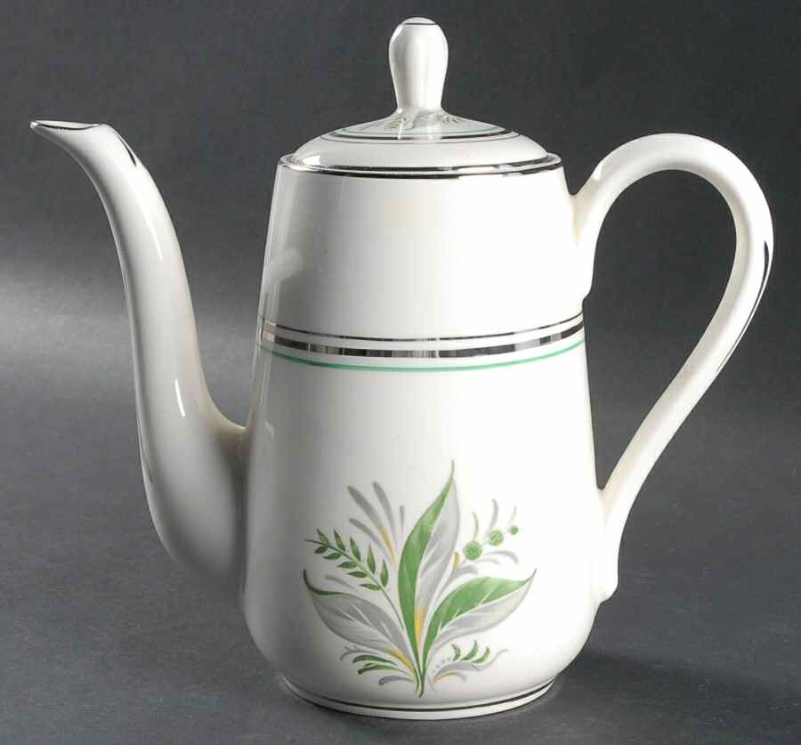 Encore (Platinum Inner Ring) Coffee Pot & Lid by Pope Gosser-1