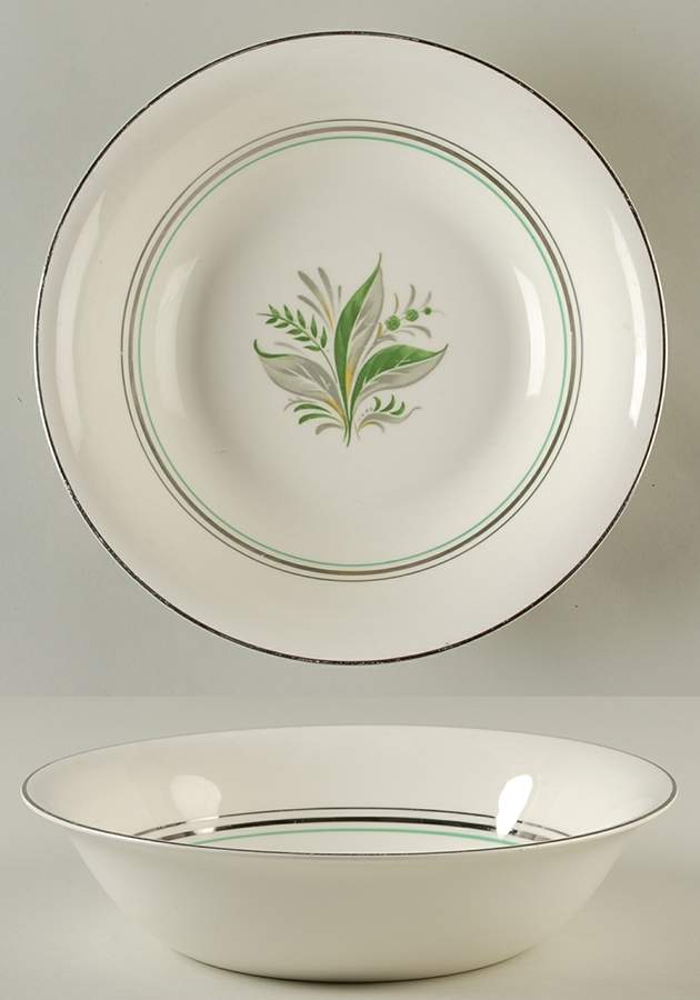 Encore (Platinum Inner Ring) 9" Round Vegetable Bowl by Pope Gosser-1