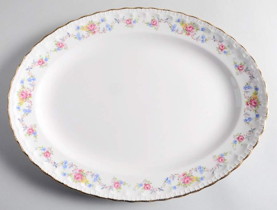 Flora Bell 15" Oval Serving Platter by Pope Gosser-1
