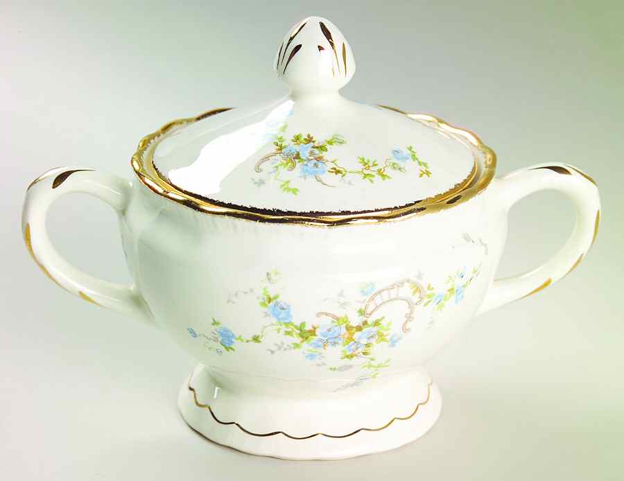 Fleurette Sugar Bowl & Lid by Pope Gosser-1