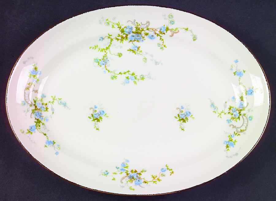Fleurette 9" Oval Serving Platter by Pope Gosser-1