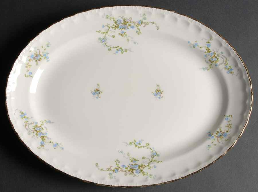 Fleurette 15" Oval Serving Platter by Pope Gosser-1