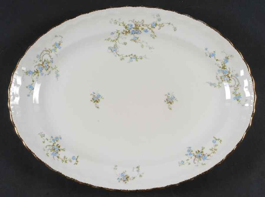 Fleurette 13" Oval Serving Platter by Pope Gosser-1
