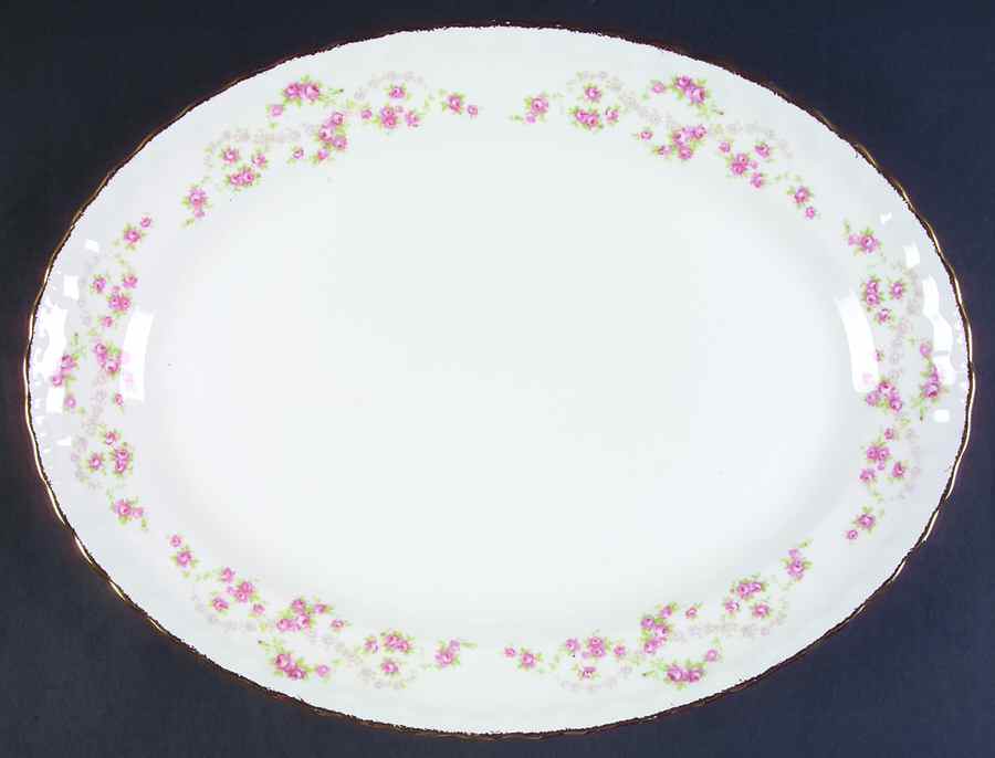 Florence (Scalloped Edge) 15" Oval Serving Platter by Pope Gosser-1