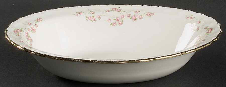 Florence (Scalloped Edge) 9" Oval Vegetable Bowl by Pope Gosser-1