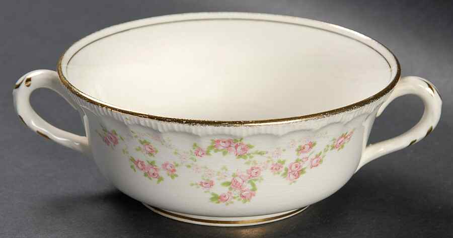 Florence (Scalloped Edge) Footed Cream Soup Bowl by Pope Gosser-1