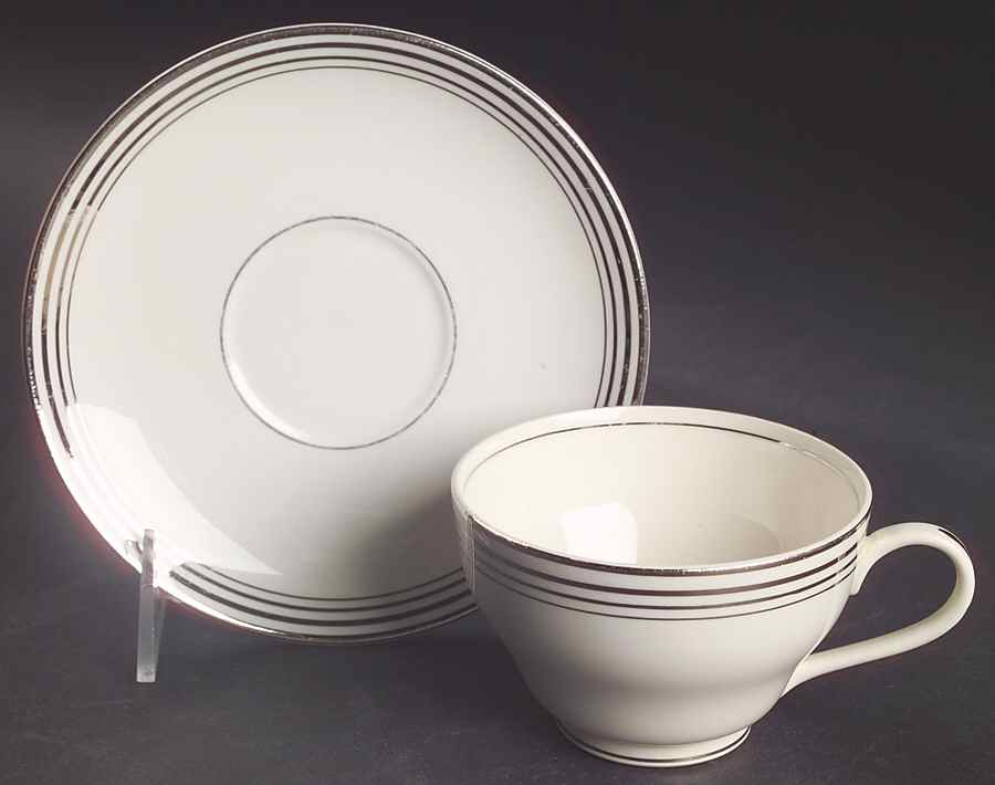 Franklin Footed Cup & Saucer Set by Pope Gosser-1