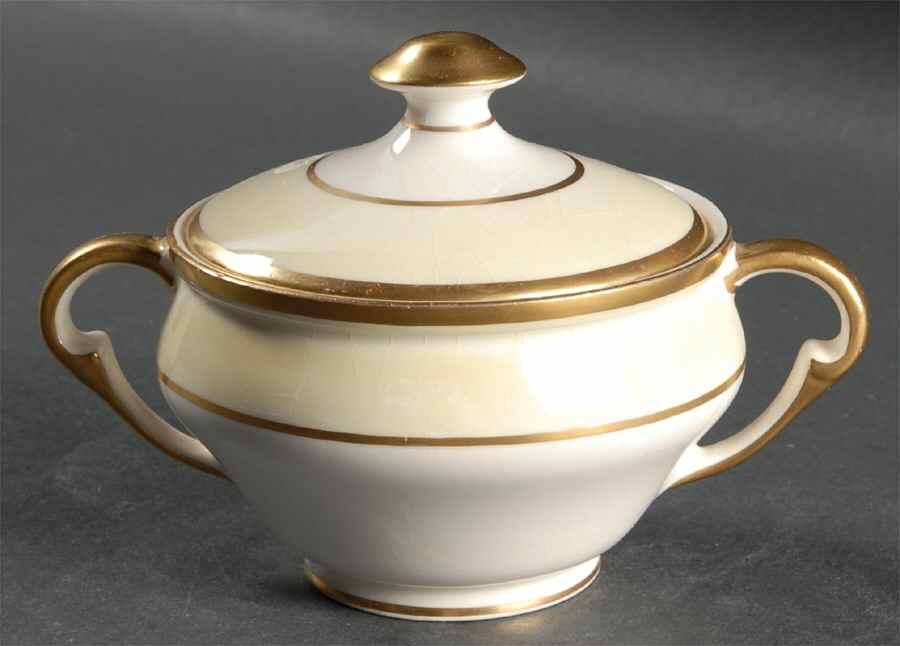 Ivanhoe Sugar Bowl & Lid by Pope Gosser-1