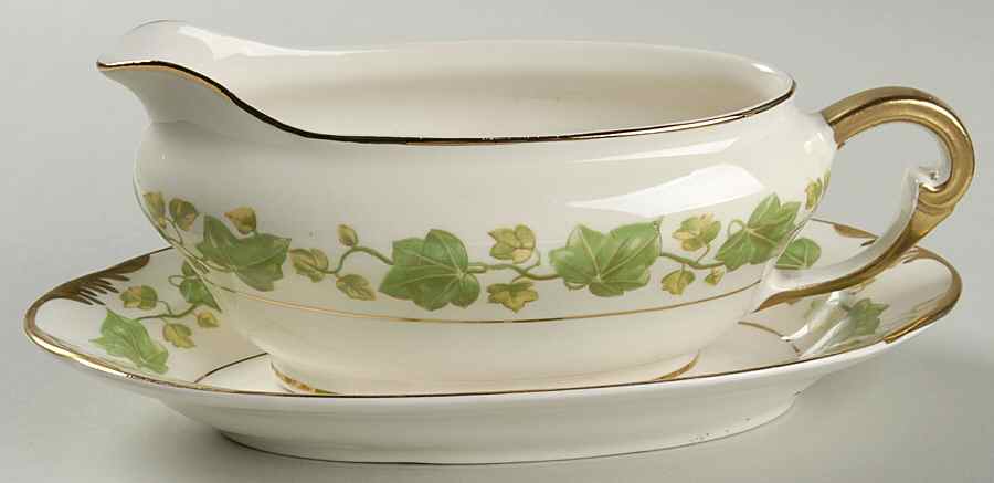 Ivybrook Gravy Boat & Underplate by Pope Gosser-1