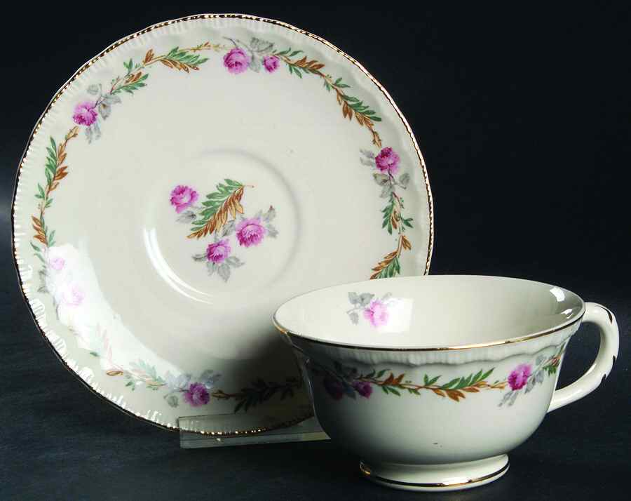 Largo Footed Cup & Saucer Set by Pope Gosser-1
