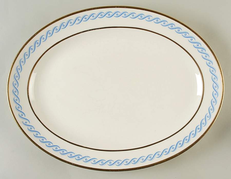 Liberty Blue 15" Oval Serving Platter by Pope Gosser-1