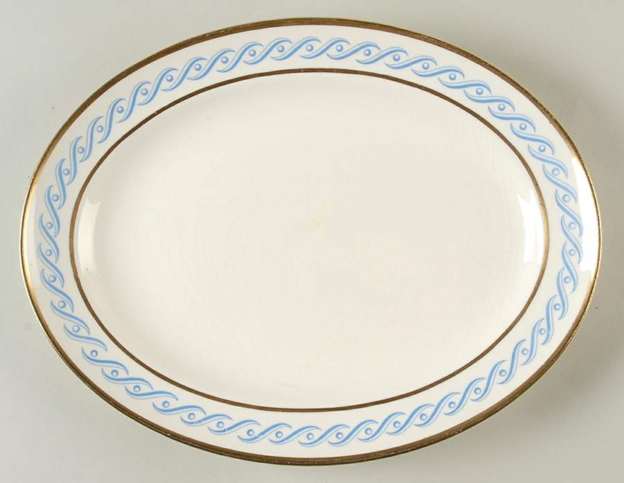 Liberty Blue 11" Oval Serving Platter by Pope Gosser-1