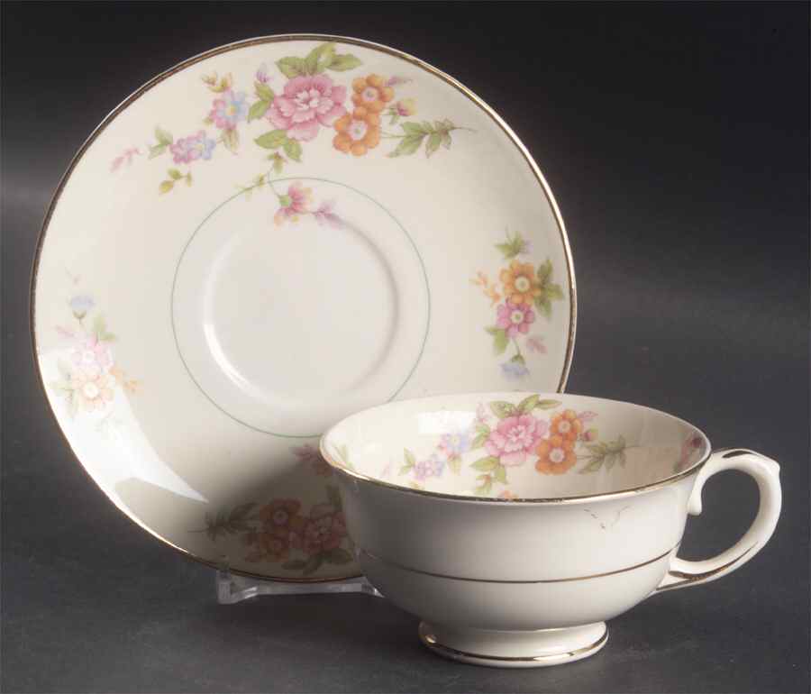 Louella Footed Cup & Saucer Set by Pope Gosser-1