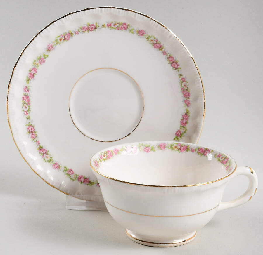 Lurie Footed Cup & Saucer Set by Pope Gosser-1