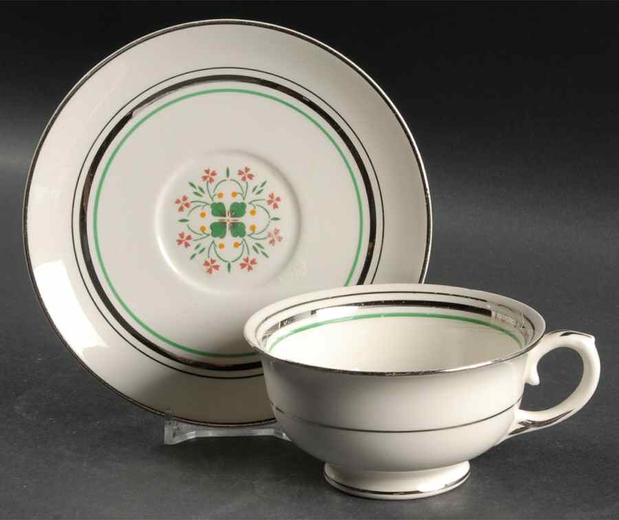 Madison Footed Cup & Saucer Set by Pope Gosser-1