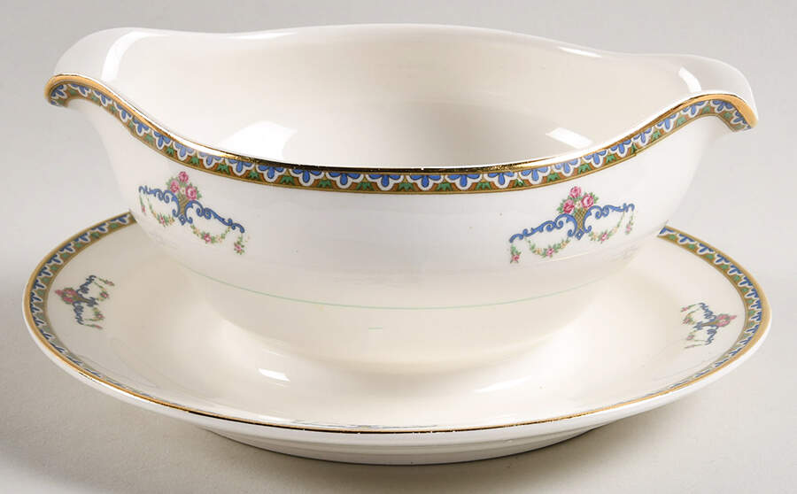 Melrose Gravy Boat with Attached Underplate by Pope Gosser-1
