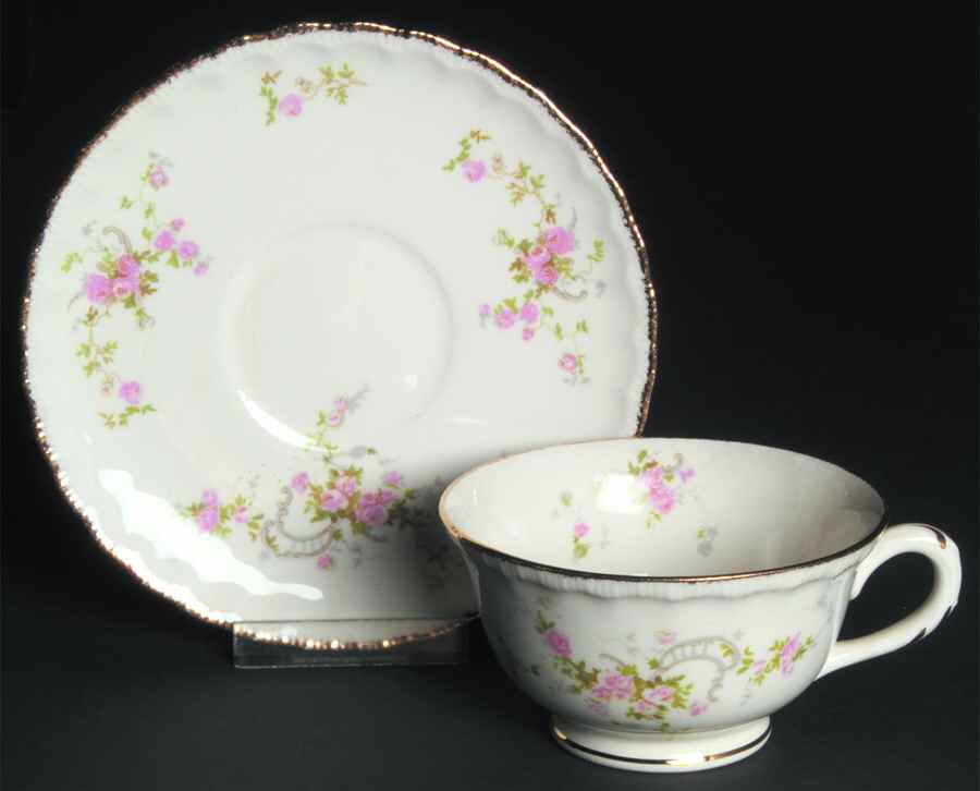 New Princess Footed Cup & Saucer Set by Pope Gosser-1