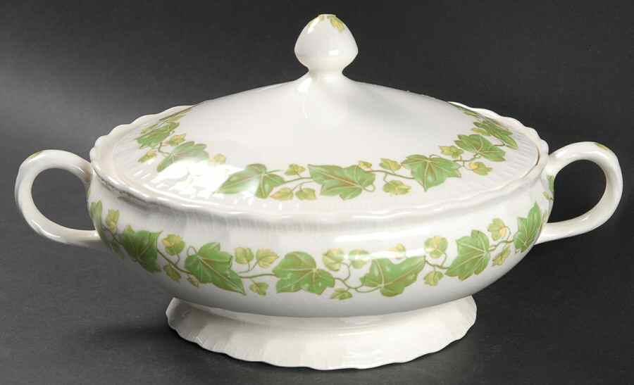 Old Ivy Round Covered Vegetable by Pope Gosser-1