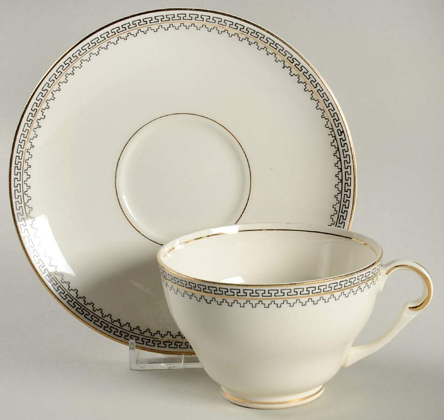 Oxford Footed Cup & Saucer Set by Pope Gosser-1