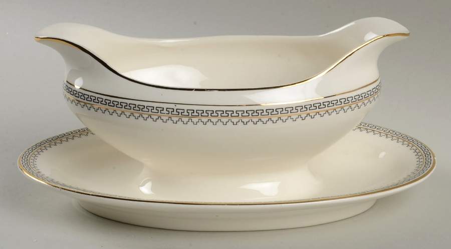 Oxford Gravy Boat with Attached Underplate by Pope Gosser-1