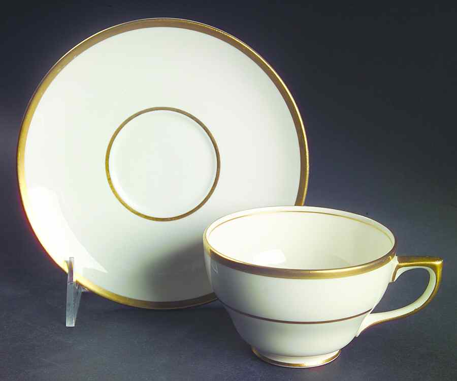 Pembroke Footed Cup & Saucer Set by Pope Gosser-1