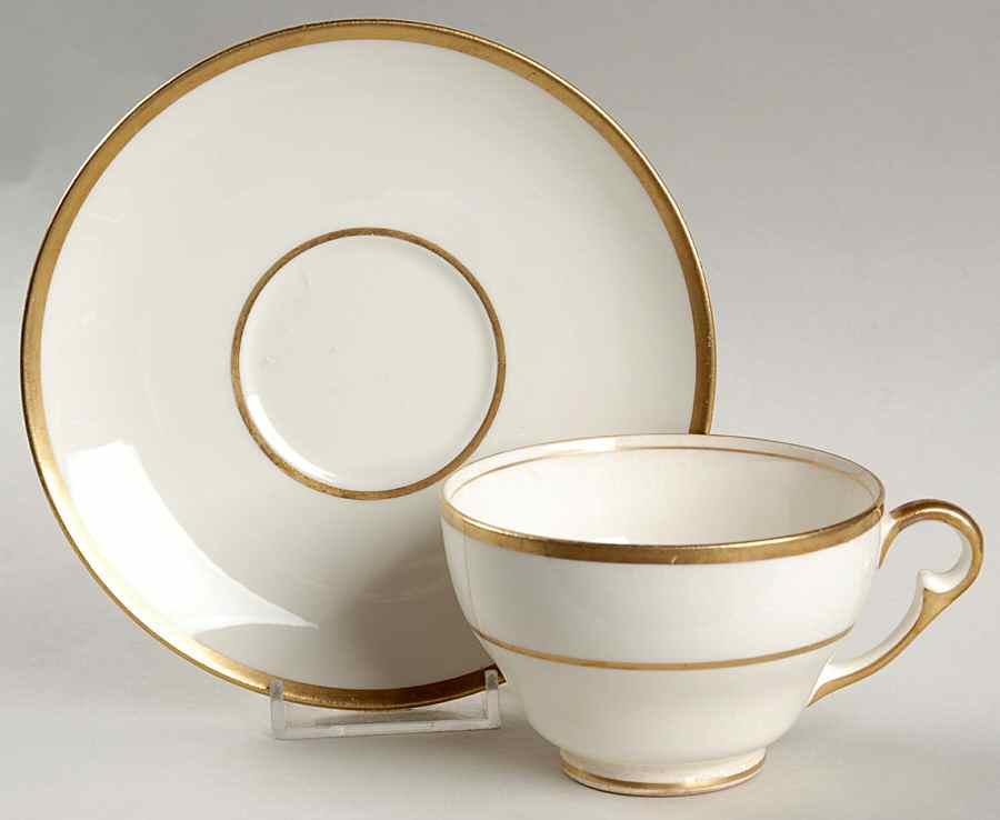 Pembroke Footed Cup & Saucer Set by Pope Gosser-1