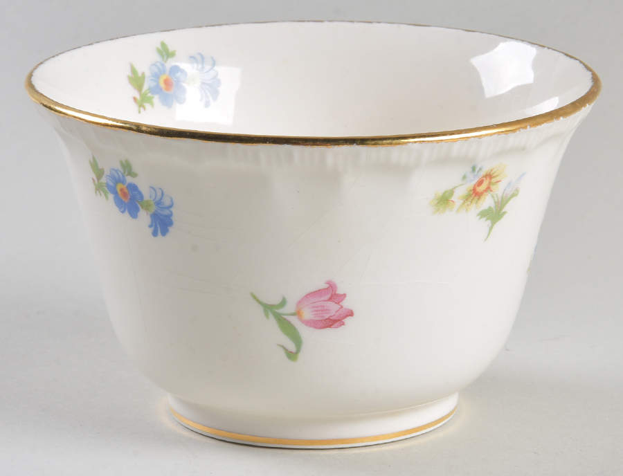 Pinafore (Brushed Gold Trim) Cranberry Bowl by Pope Gosser-1