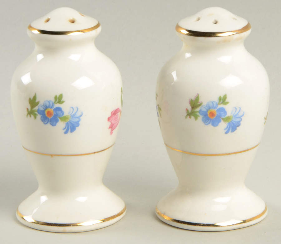 Pinafore (Brushed Gold Trim) Salt & Pepper Set by Pope Gosser-1
