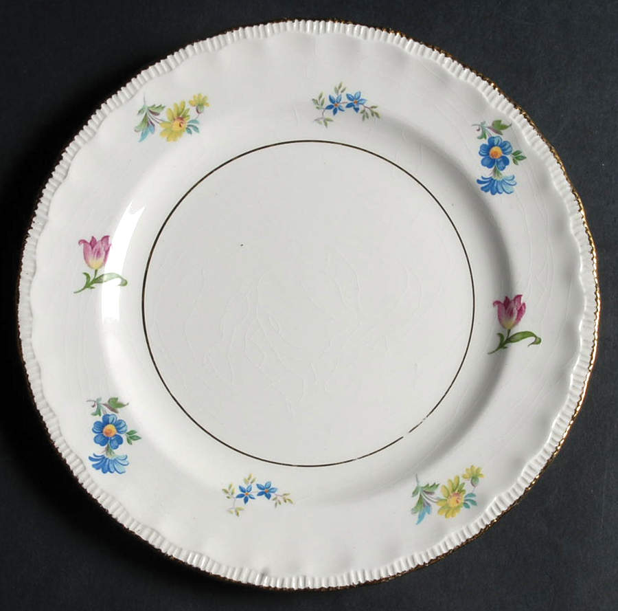 Pinafore (Brushed Gold Trim) Salad Plate by Pope Gosser-1