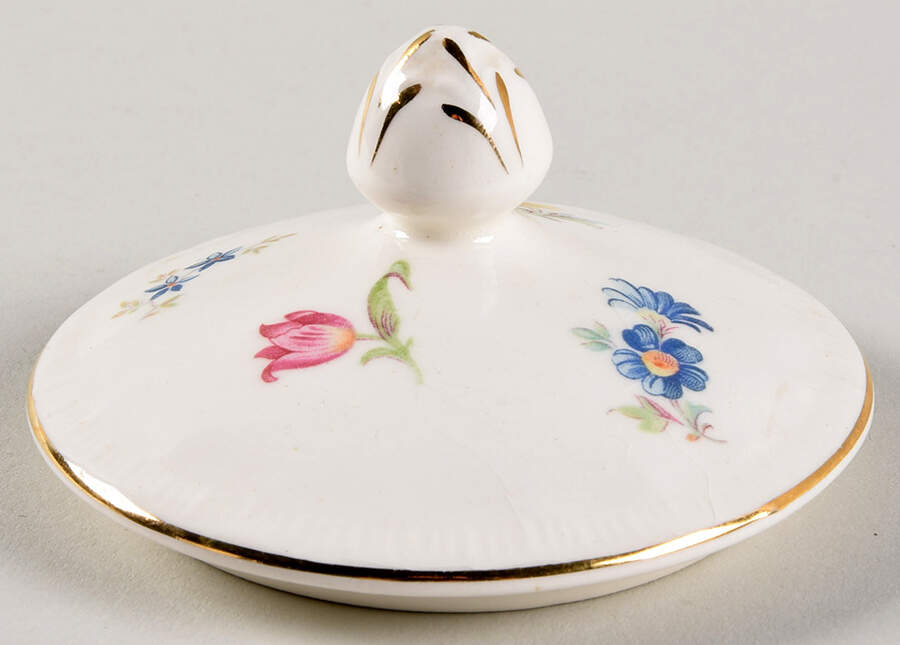 Pinafore (Brushed Gold Trim) Lid for Sugar Bowl by Pope Gosser-1