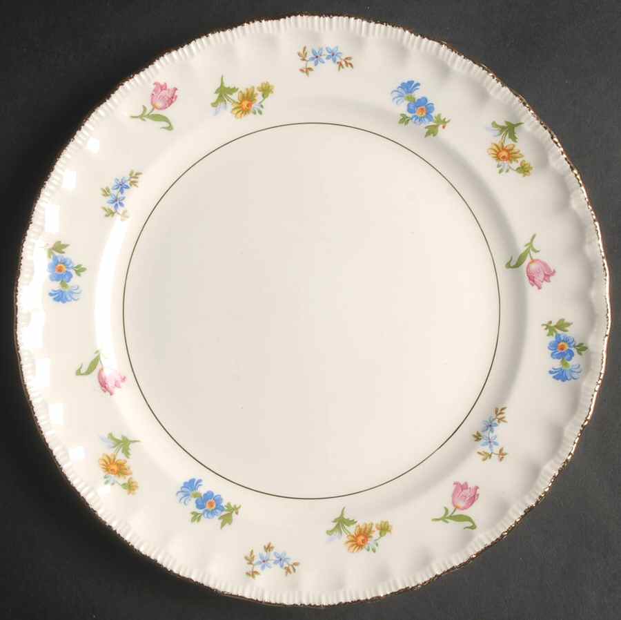 Pinafore (Brushed Gold Trim) Luncheon Plate by Pope Gosser-1