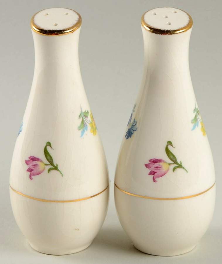 Pinafore (Brushed Gold Trim) Salt & Pepper Set by Pope Gosser-1