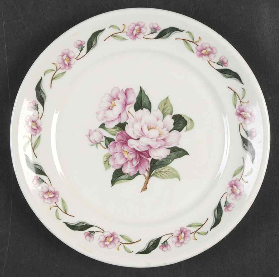 Pink Peony Bread & Butter Plate by Pope Gosser-1