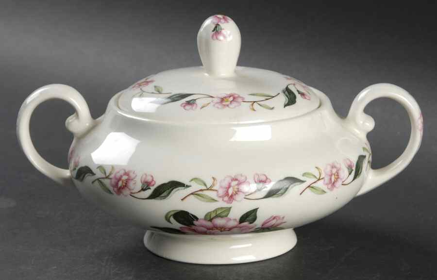 Pink Peony Sugar Bowl & Lid by Pope Gosser-1