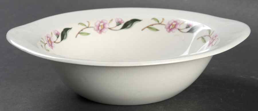 Pink Peony Lugged Cereal Bowl by Pope Gosser-1