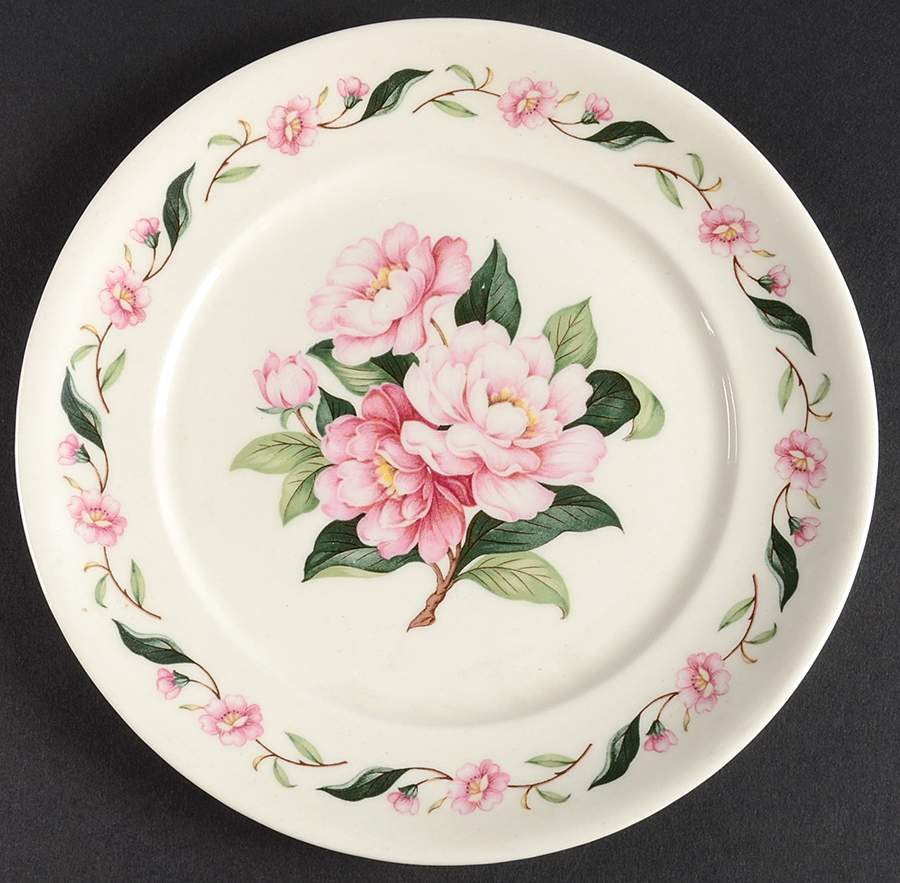 Pink Peony Dessert/Pie Plate by Pope Gosser-1