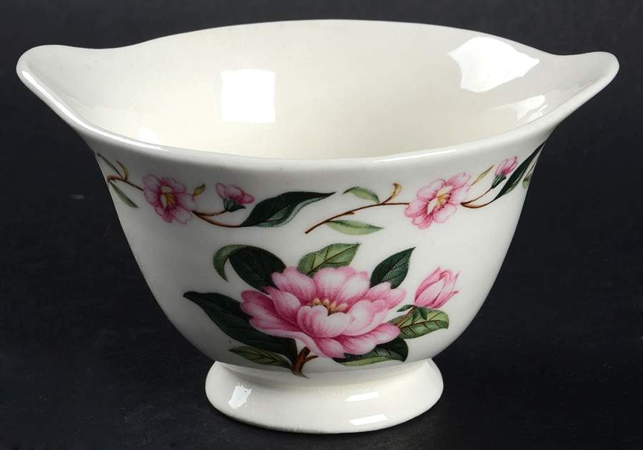 Pink Peony Open Sugar Bowl by Pope Gosser-1
