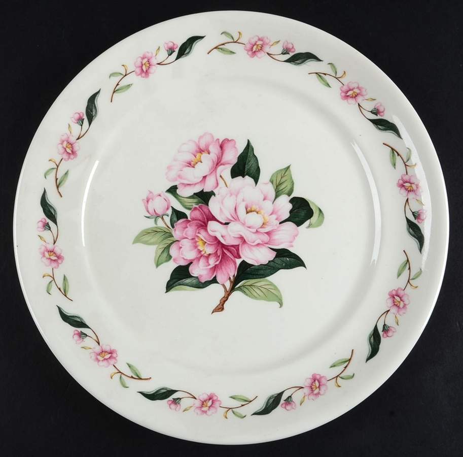Pink Peony Salad Plate by Pope Gosser-1