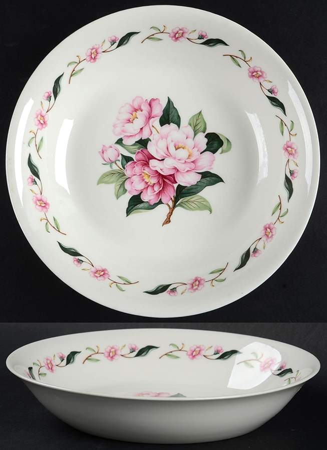 Pink Peony Coupe Soup Bowl by Pope Gosser-1