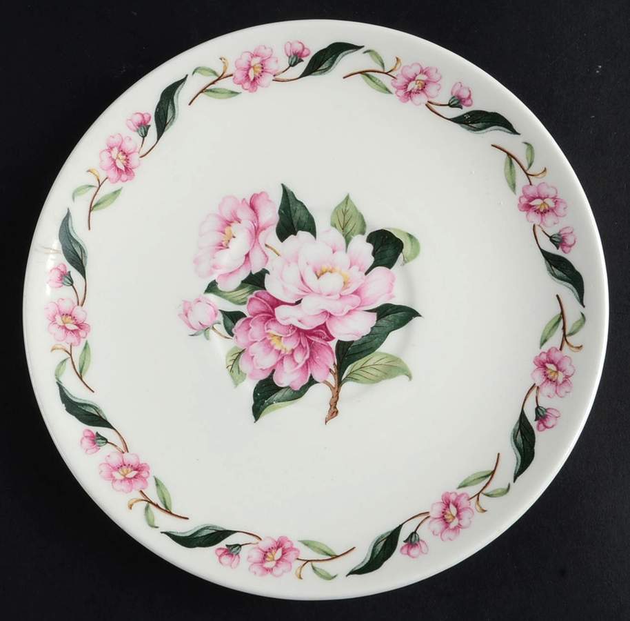Pink Peony Saucer by Pope Gosser-1