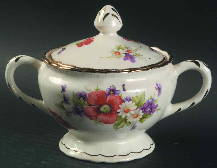 Poppy Sugar Bowl & Lid by Pope Gosser-1
